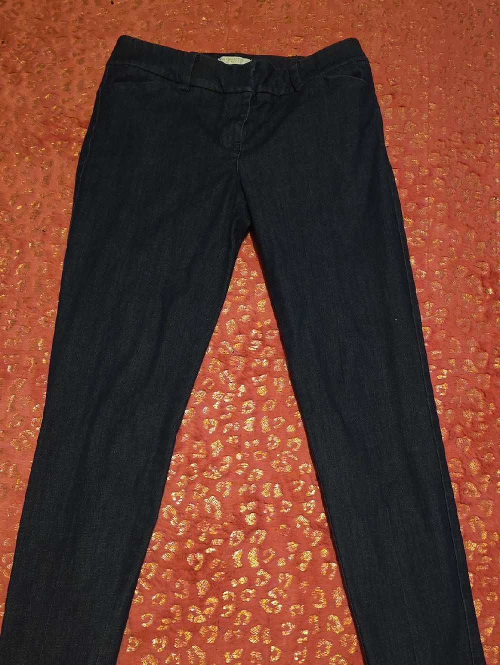 New York & Company Dark Blue Stretch Cropped Jean